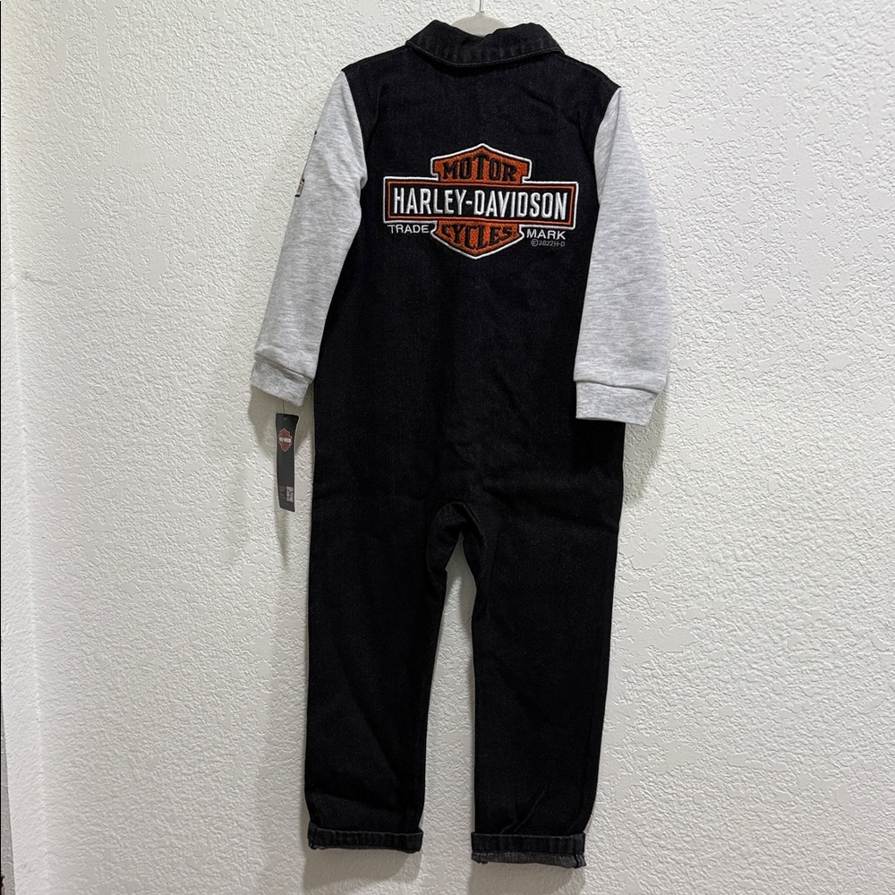 Harley-Davidson Denim & Fleece Workshop Coverall 2/3T Unisex 1 Piece 100%Cotton